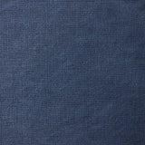A  swatch of blended linen fabric in a solid navy color.