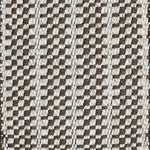  Broadloom carpet in a small scale plaid in brown and cream.