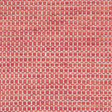Textured handwoven carpet in bright coral red