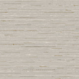 Detail of fabric in a textural striped pattern in shades of gray, cream and tan.