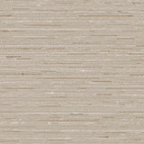 Detail of fabric in a textural striped pattern in shades of white, cream and gray.