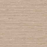 Detail of fabric in a textural striped pattern in shades of cream and tan.