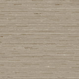 Detail of wallpaper in a textural striped pattern in shades of tan and brown.