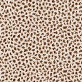 Detail of wallpaper in a painterly animal print in shades of brown on a cream field.