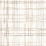 Detail of wallpaper with watercolor plaid pattern in shades of taupe. 