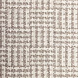 Broadloom carpet with houndstooth check pattern in cream and light brown. 