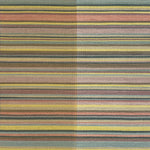 Multicolored striped flatweave rug in pastel colors