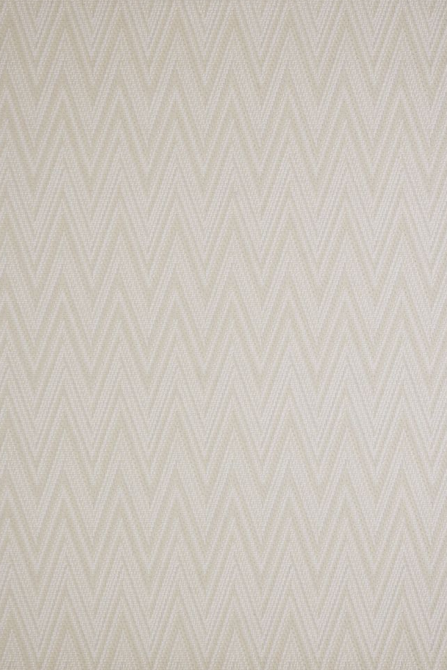 Broadloom carpet in dense zigzag stripe in tonal ivory.