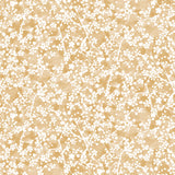 Painterly branch print in white on a warm yellow watercolor field.