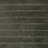 Broadloom carpet in a wide stripe pattern in deep dark green.