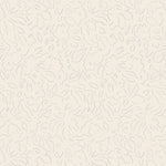 Detail of wallpaper in a minimalist floral print in black on a cream field.