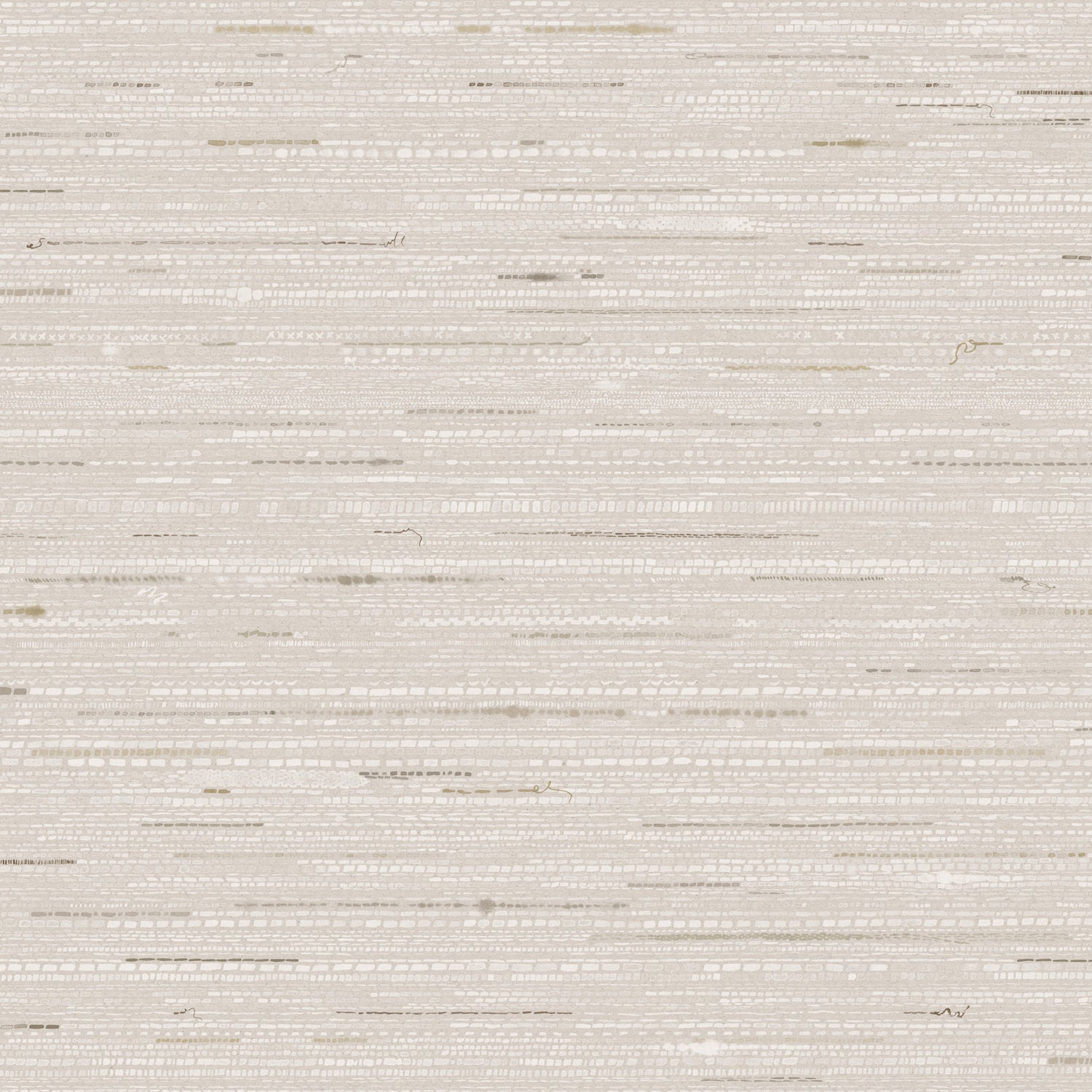 Detail of wallpaper in a textural striped pattern in shades of beige and grey.