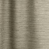 Gently draped fabric in a textural striped pattern in shades of muted olive green. 