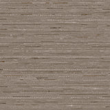 Detail of fabric with a textural striped pattern in shades of charcoal grey on on a white background.