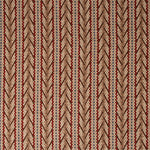 Striped Herrigbone flatweave runner in brown and red