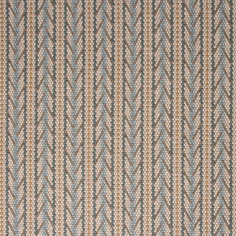 Striped Herrigbone flatweave runner in blue and gey 