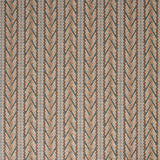 Striped Herrigbone flatweave runner in tan and brown and blue