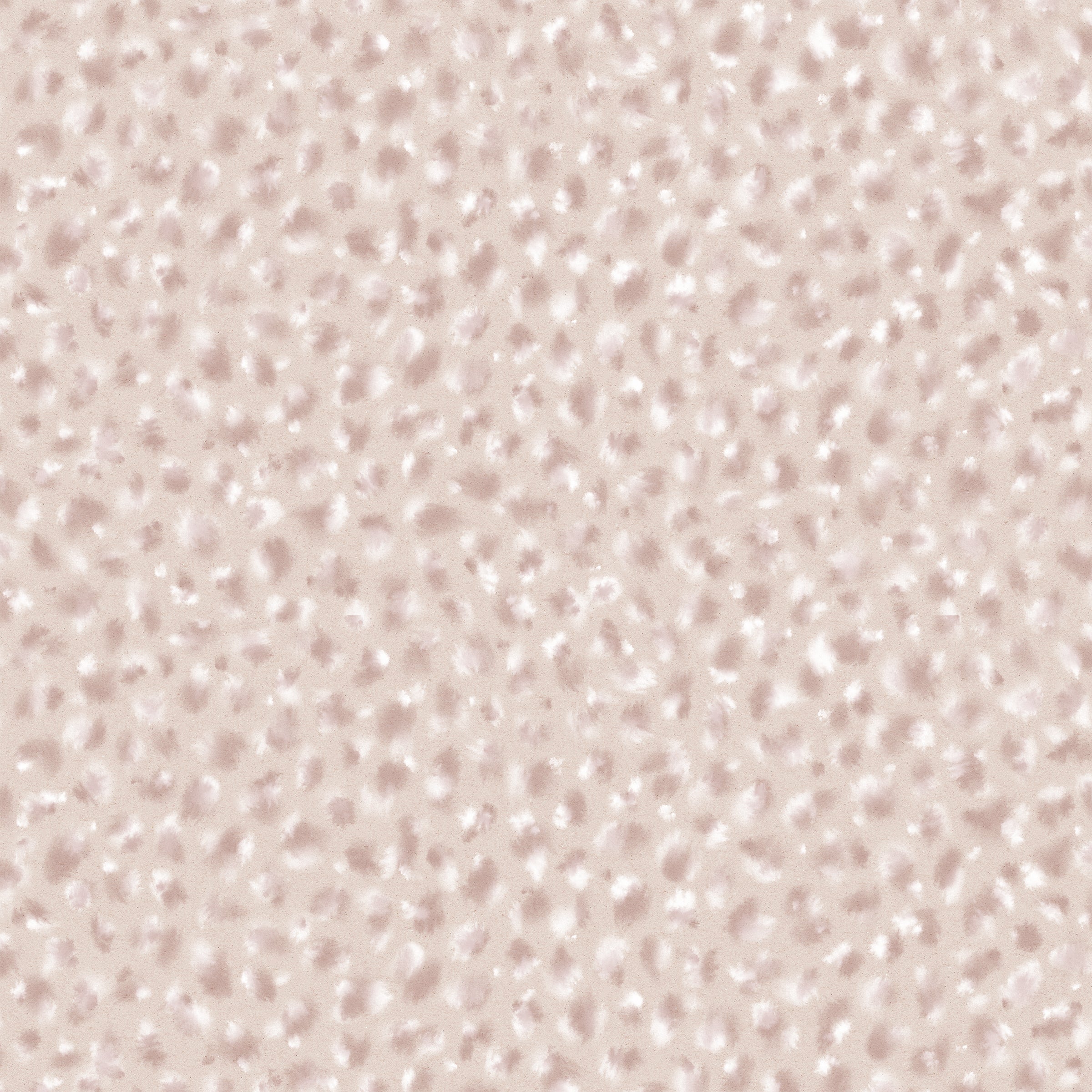 Detail of fabric in a painterly animal print in pastel pink with white accents. 
