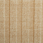 Broadloom carpet swatch in a stripe pattern in a tan and white design