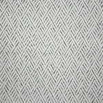 Broadloom carpet in a linear geometric design in grey and white. 