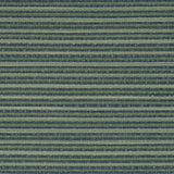 Detail of a woven outdoor fabric in a subtle stripe design in green and blue.