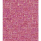 Flatweave rug rendering with linear pattern in shades of pink