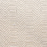 Broadloom carpet in a herringbone stripe in cream. 