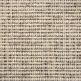 Broadloom carpet with textural weave in cream and dark brown. 