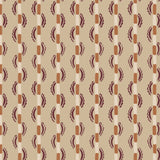 Painterly wavy stripe wallpaper in orange and rust on a pale orange field. 