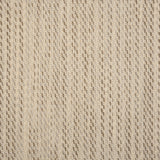 Broadloom carpet in a textural basketweave stripe in cream with stripes of taupe and grey. 