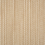 Broadloom carpet in a textural basketweave stripe in cream with stripes of yellow ochre and tan.