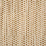 Broadloom carpet in a textural basketweave stripe in cream with stripes of yellow ochre and tan.