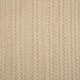 Broadloom carpet in a textural basketweave stripe in cream with stripes of ecru.