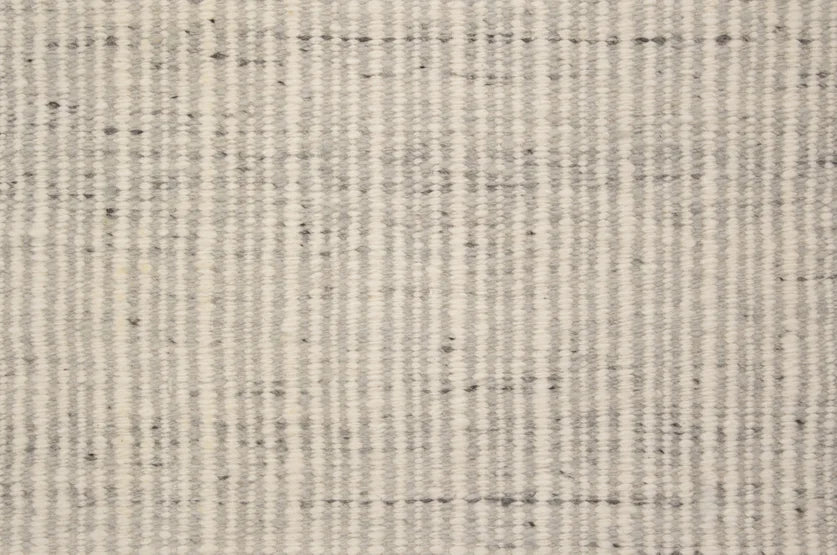 Broadloom carpet swatch in a stripe pattern in a light grey design