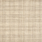 Broadloom carpet in a strié basketweave pattern in cream and taupe.