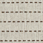 Broadloom carpet detail in a oatmeal field with a burnt sienna dotted stripe.