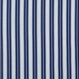 Striped performance fabric in blue on white.