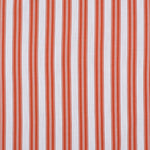 Striped performance fabric in bright orange on white.