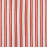 Striped performance fabric in bright orange on white.