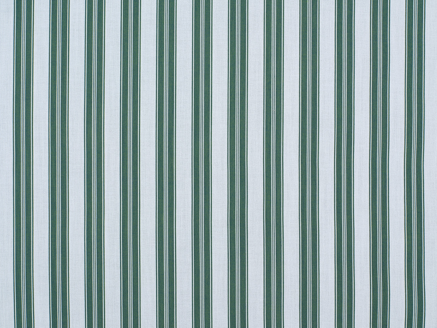 Striped performance fabric in green on white.