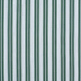 Striped performance fabric in green on white.