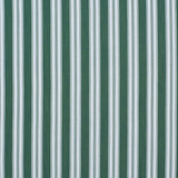 Striped performance fabric in white on green.