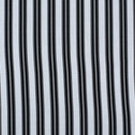 Striped performance fabric in black on white.