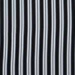 Striped performance fabric in white on black.