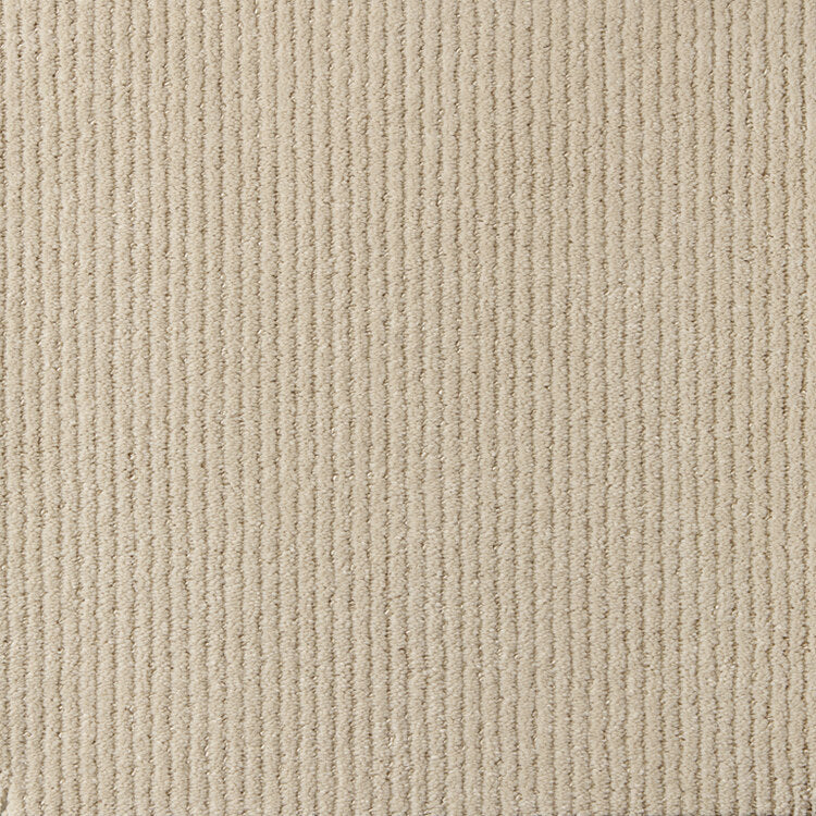 Broadloom carpet swatch in a stripe pattern in a cream design