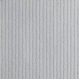  Broadloom carpet in white, with a textural stripe.Broadloom carpet swatch in a textured pattern in a white design