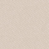 Detail of wallpaper in a small-scale dot and dash pattern in tan and white on a cream field.