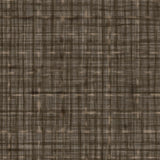 Close up detail of wallpaper in a textured tweed pattern in shades of warm charcoal grey.