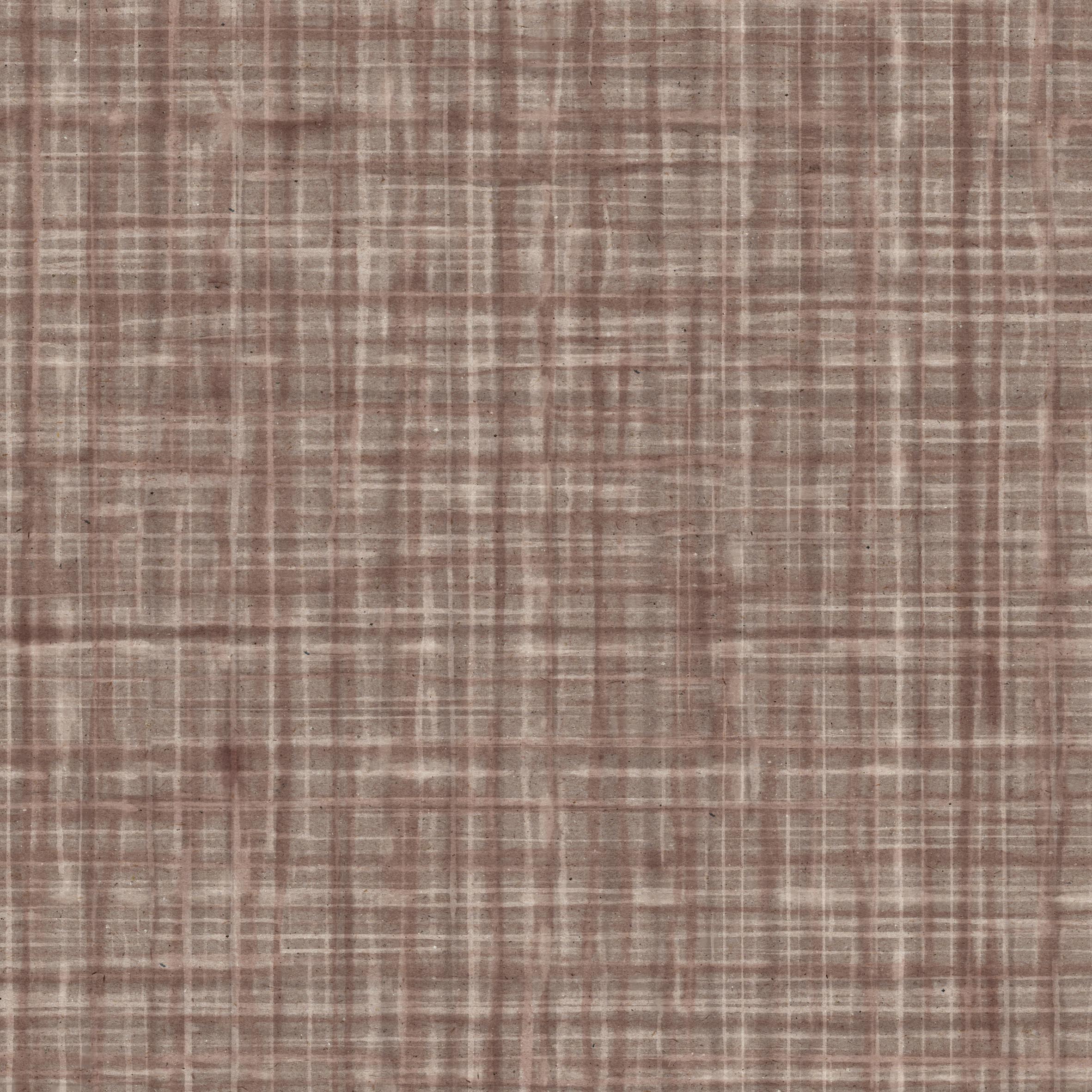 Close up detail of wallpaper in a textured tweed pattern in shades of muted mauve purple. 