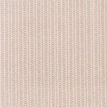 Fabric in a painterly herringbone print in pink and red on a cream field.